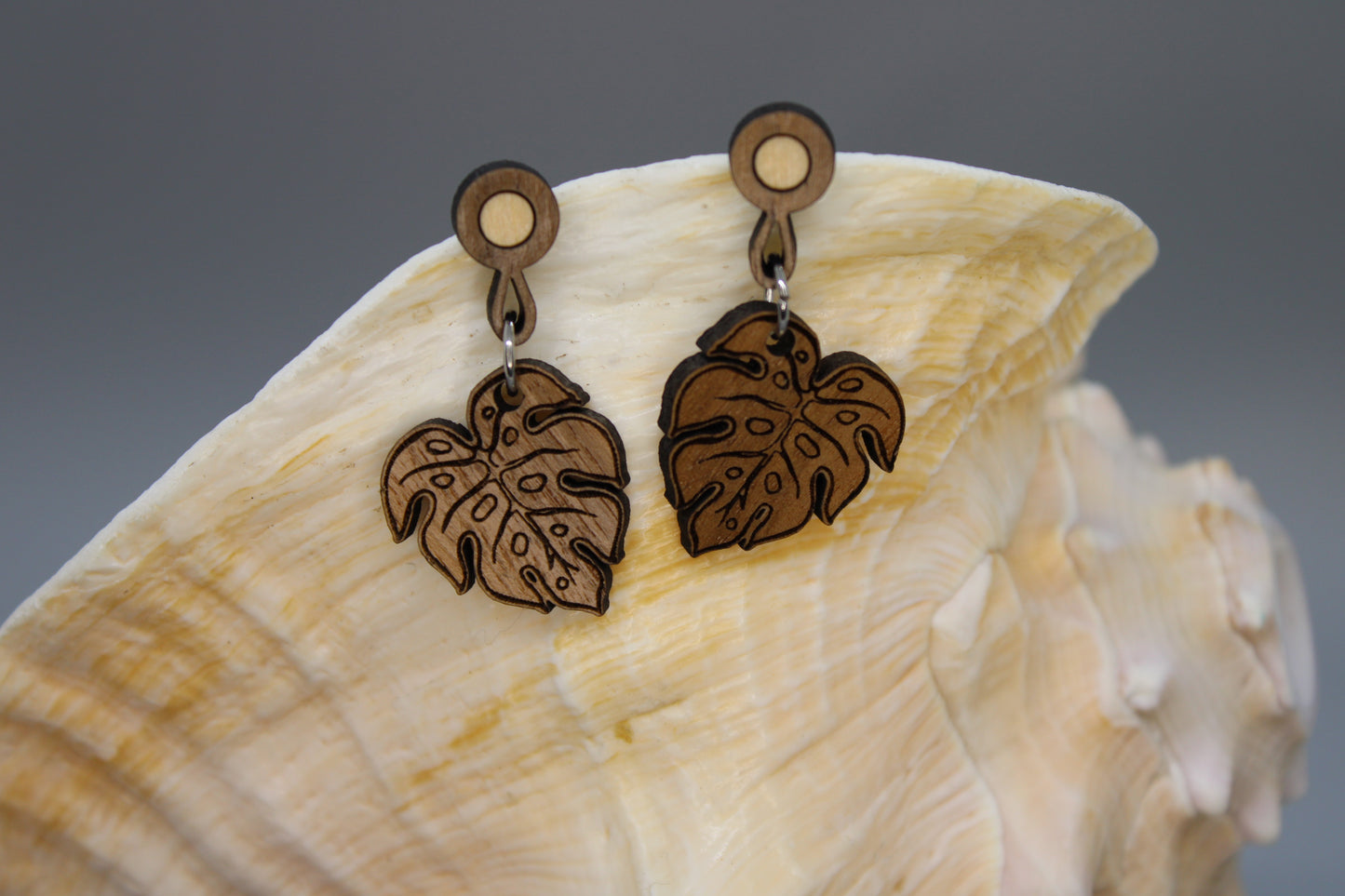 Baby Monstera Earrings