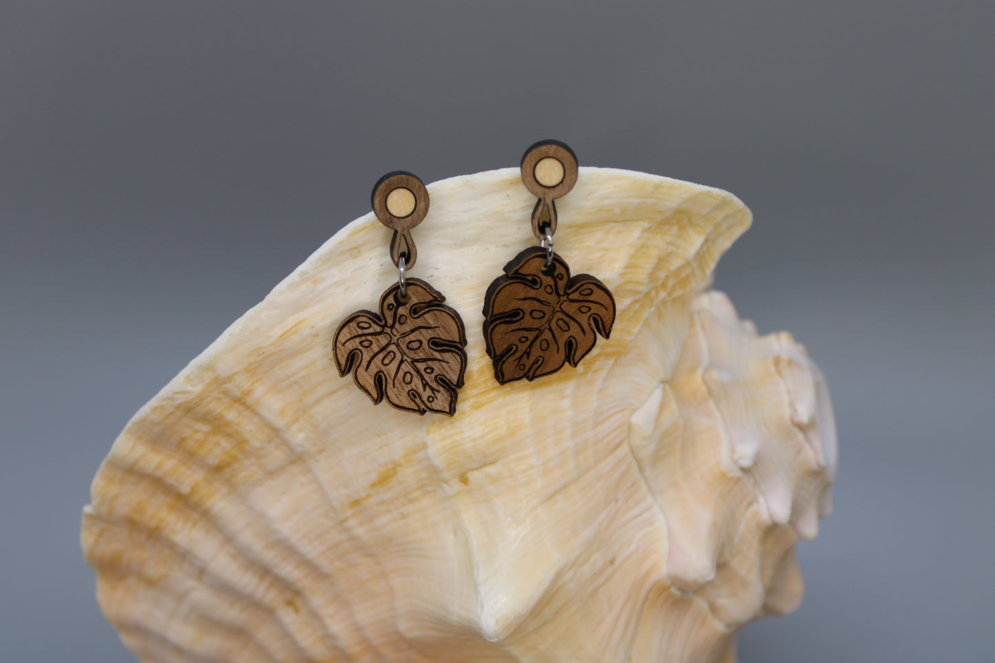 Baby Monstera Earrings
