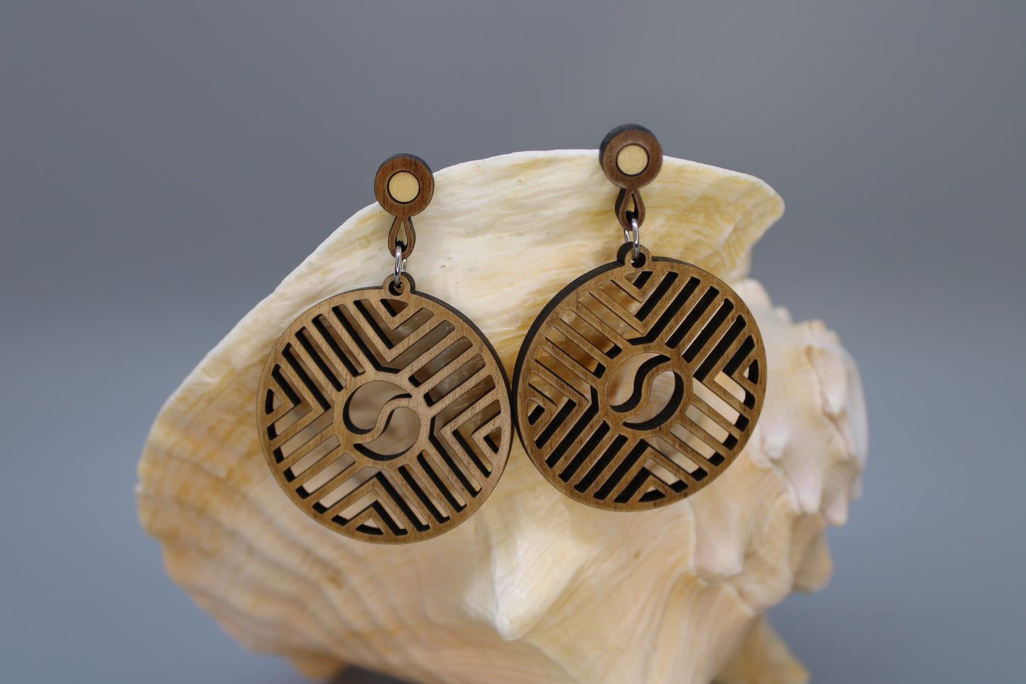 Geometric Yin Yang Earrings