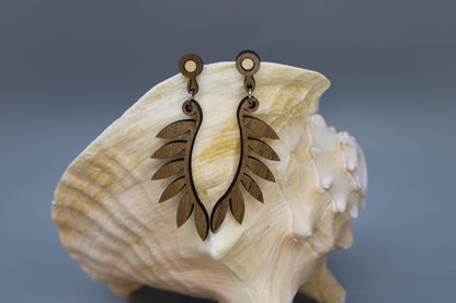 Thin Leaf Earrings