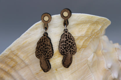 Morel Mushroom Earrings