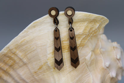 Three Chevron Earrings